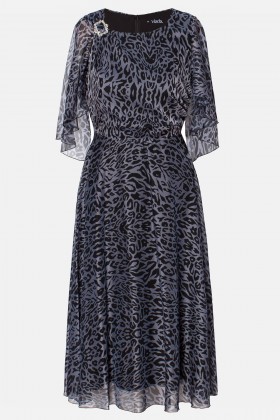 Rochie eleganta Meral din voal gri